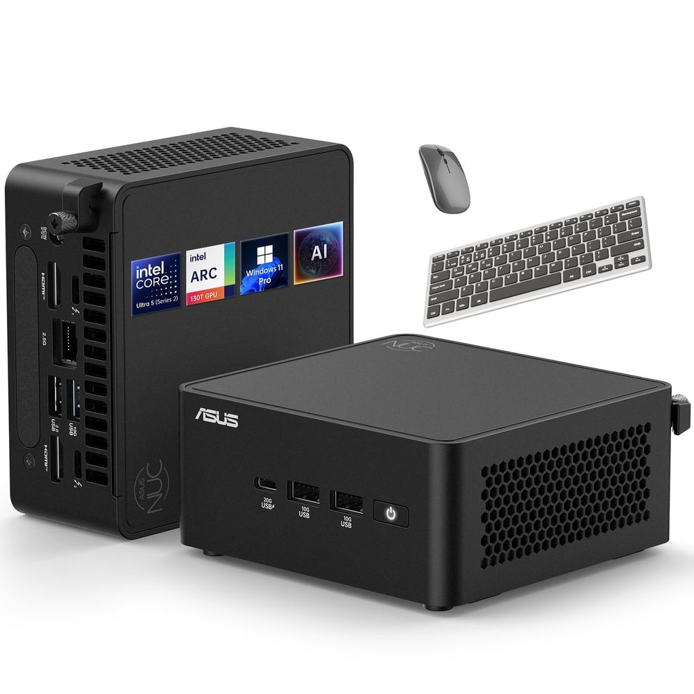 Asus NUC 15 Pro NUC15CRKV7 Barebone System - Mini PC - Intel Core Ultra 7 265H - Intel Chip - 96 GB DDR5 SDRAM DDR5-6400/PC5-51200 Maximum RAM Support - 2 Total Memory Slots - NVMe Controller - Intel