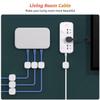 6 Pack Magnetic Cable Organizer Clips, Desktop Wire Management System with Strong Magnetic Attraction, White, for USB, Lightning, Type-C Cables view 3