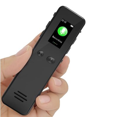 docooler Digital Voice Recorder 1536kbps 15H Recording Portable One Key Audio Recorder with 0.96 Inch Color Screen and Type C for Lectures Meetings Interviews (0G)