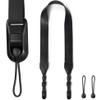 C Coiro Classic Leather Camera Strap with Quick Release, Configurable as Sling, Neck Adjustable DSLR SLR Camera Shoulder Strap for Photographers, Classic/Black view 1