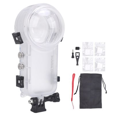 ciciglow Invisible Diving Case for X4, 50M Underwater Water Proof Case Housing Shell Camera Protective Cover Accessories with 12 Anti Fog Inserts