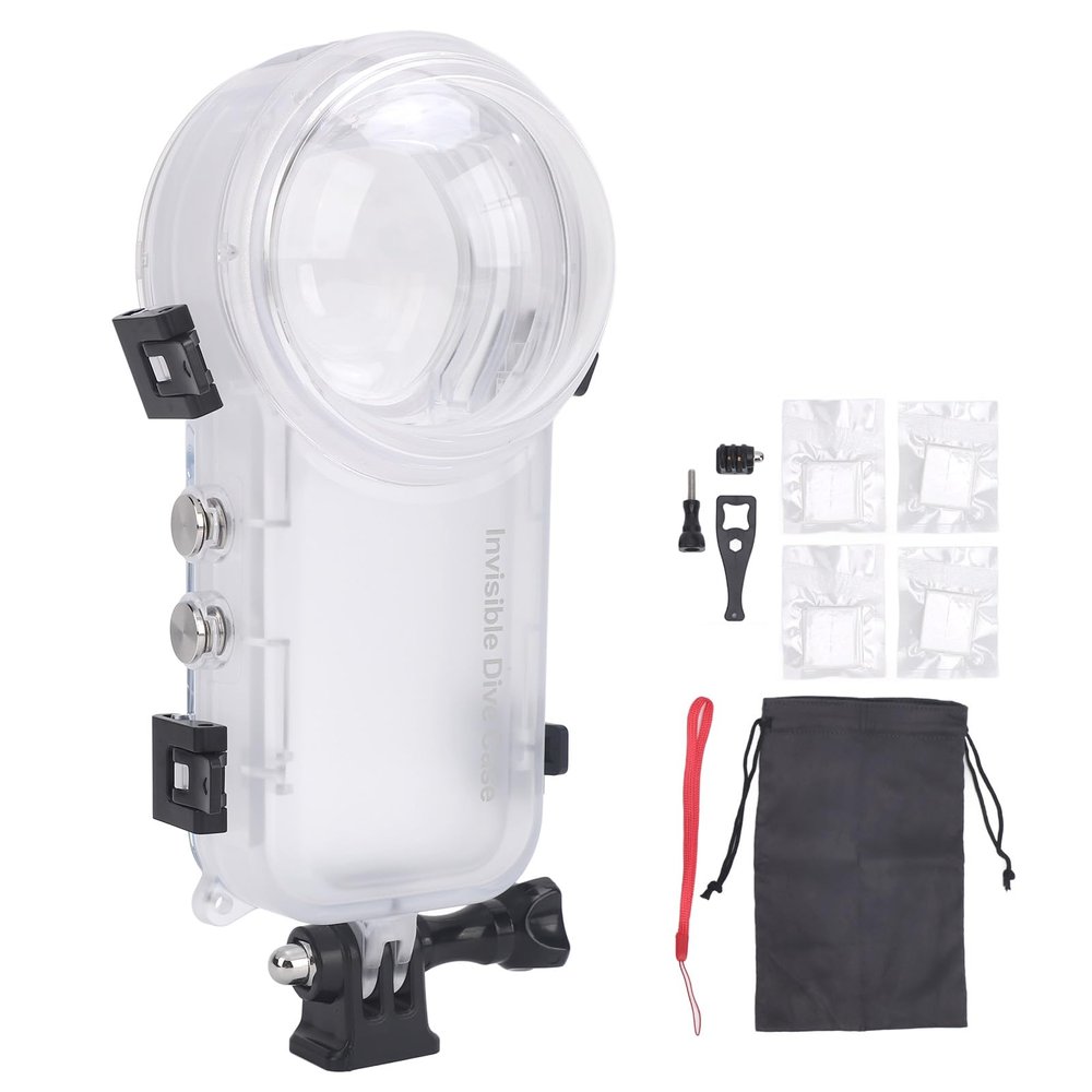 ciciglow Invisible Diving Case for X4, 50M Underwater Water Proof Case Housing Shell Camera Protective Cover Accessories with 12 Anti Fog Inserts