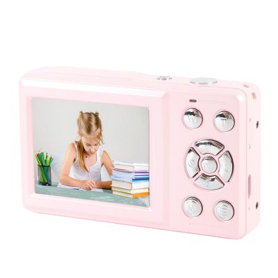 ciciglow 4K Digital Camera for Photography, 64MP HD 18X Zoom Autofocus Vlogging Camera for with 2.4 inch Screen, Anti Shake (Pink)