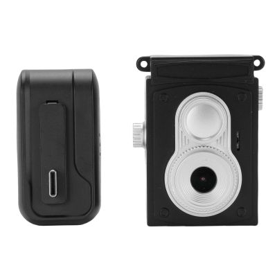 ciciglow Vintage Digital Camera, 1080P 2MP Type C Small Retro Camera Keychain Cam with Wrist Strap Colorful Screen, for Student Beginner Travel Campus Life