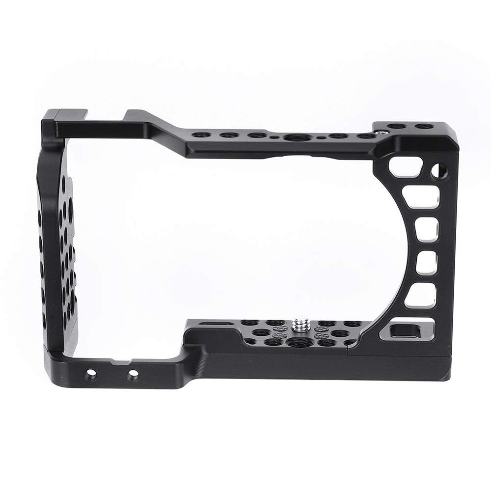 Tbest Camera Cage Aluminium Alloy Professional Video Stabilizer for A6000 A6100 A6300 A6400 A6500 Movie Making Photography Durable Lightweight CNC Machined