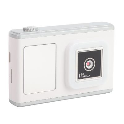 ciciglow Digital Camera for Photography, 64MP 1080P HD Dual Lens Travel Camera with 2.4 inch Screen, Flash, Selfie Mirror (White)