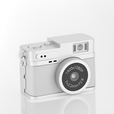 LICAEVEY Vintage Digital TLR Camera | 1080P FHD Video | 0.96 Inch Color Screen | 128GB Memory | LED Fill Light | Portable Retro Pocket Camera (White)