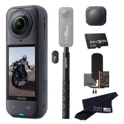 Insta360 X5 BMW Motorrad Limited Edition Basic Bundle-8K Waterproof 360 Action Camera with 1/1.28" 48MP Sensors, 8K 360 HDR Video, 72MP| Bundle Includes Action Invisible Selfie Stick, Lens Cap(512GB)