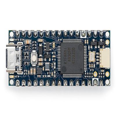 Arduino Nano R4 with Headers [ABX00143] - Compact Renesas RA4M1 Microcontroller Board, Pre-Soldered for Breadboarding, Qwiic Connector, Programmable RGB LED, Compatible IDE