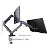 acer 24" Vero V247Y Gbmix FHD IPS Monitor with 4 ms Response Time, Anti-Glare, Integrated Speakers, VESA Mount (100mm) & DKZ Hub, Black (UM.QV7AA.G03) 2 Pack & ErgoFlexy Dual Monitor Mount view 2