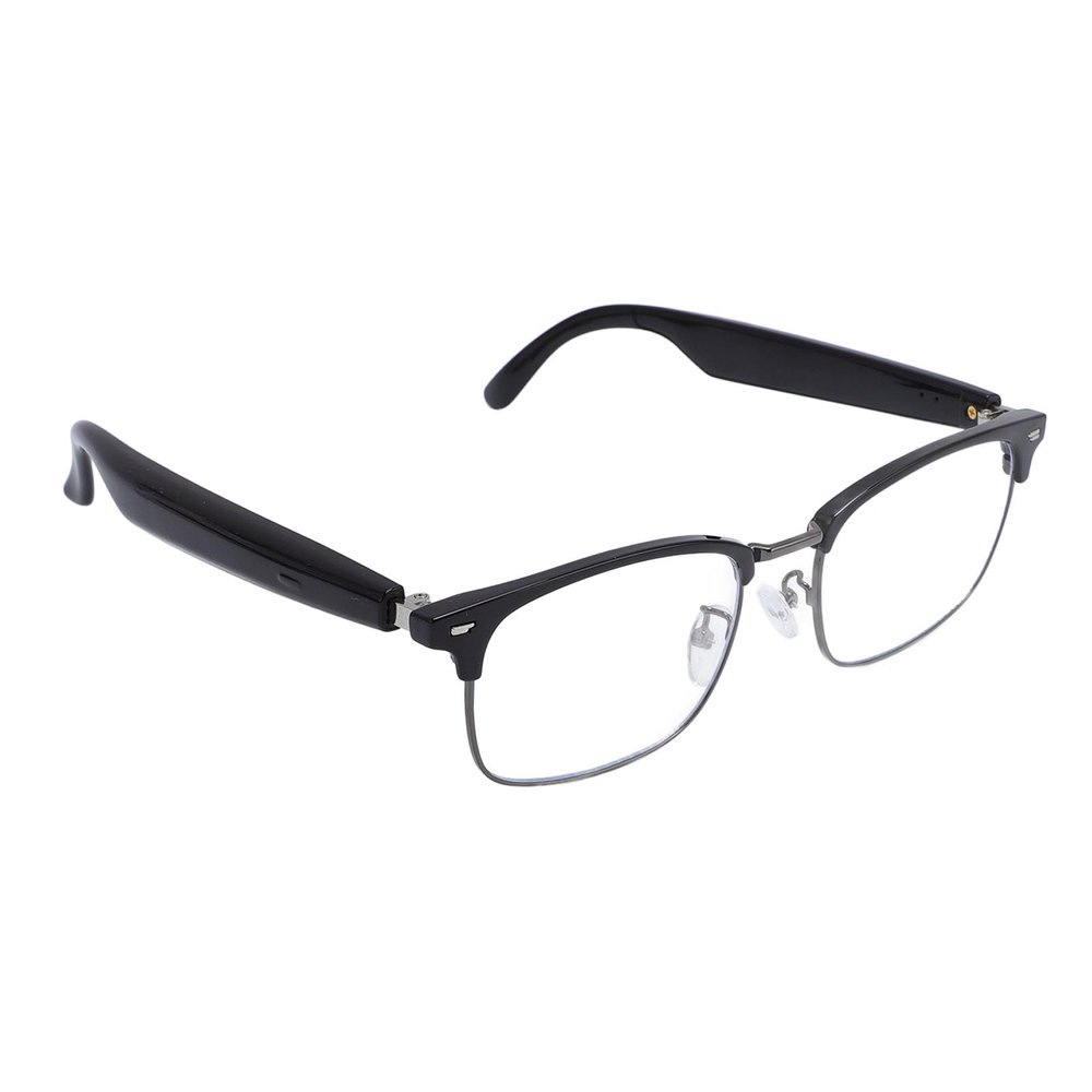 YUEHISY Smart Glasses with HD Blue Light Blocking BT 5.3, Stereo Sound, Touch Control, Unisex Lightweight Frame, Magnetic Charging