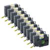 10Pcs Compatible Heat Shrink Tube Labels for Label Makers HSE-211 HSE-221 HSE-241 HSE-251 HSE-611 HSE-621 HSE-631 HSE-641 HSE-651(10PK Hse-611) view 1