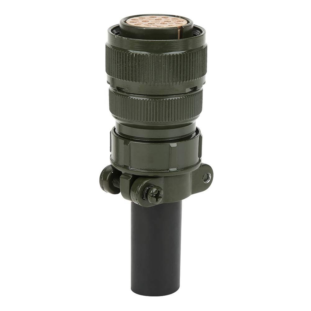 Industrial Aviation Connector Alloy Plating 17 Cores IP67 Bent Straight High Temperature Resistance Electrical Supplies for Electrical Equipment Military Industry Standards (17-Signal)