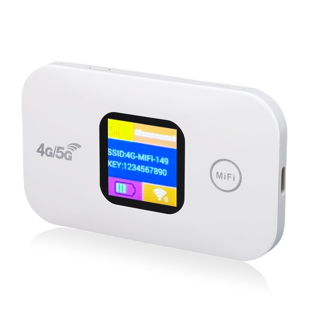 LICAEVEY 4G LTE WiFi Mobile Hotspot, 300Mbps Compact Portable WiFi Hotspot with SIM Card Slot & LED Display for Travel Camping, Connects Up to 10 Devices