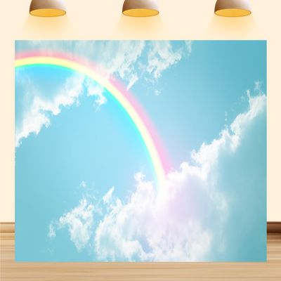 10X7ft Rainbow Backdrop for Princess Girl Birthday Bedroom Decor Colorful Sky Background for Newborn Baby Wedding Party Decorations Photo Props