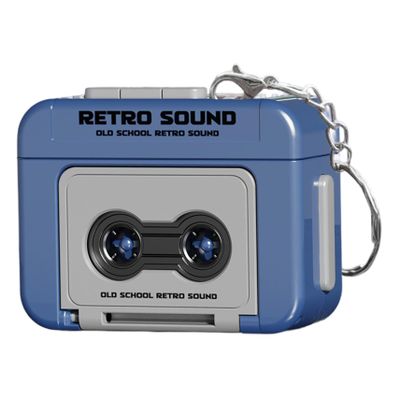 Peosaard Mini Tape Recorder Keychain, Plastic Recordable Retro Mini Cassette Tape Player Keychain with Music for Backpacks, Handbags, Cassette Recorder (Tapes Playback Disabled)