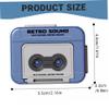 Peosaard Mini Tape Recorder Keychain, Plastic Recordable Retro Mini Cassette Tape Player Keychain with Music for Backpacks, Handbags, Cassette Recorder (Tapes Playback Disabled) view 2