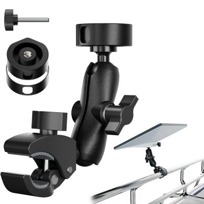 FIUTY for 2026/2025 Starlink Mini Clamp Mount and 2024 Pipe Adapters, Born for Starlink Mini Pipe Adapter and Flat Mount for RV/Pole/Yacht/Camper/Guardrails, 2 in 1 Design
