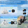 FIUTY for 2026/2025 Starlink Mini Clamp Mount and 2024 Pipe Adapters, Born for Starlink Mini Pipe Adapter and Flat Mount for RV/Pole/Yacht/Camper/Guardrails, 2 in 1 Design view 2