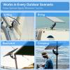 FIUTY for 2026/2025 Starlink Mini Clamp Mount and 2024 Pipe Adapters, Born for Starlink Mini Pipe Adapter and Flat Mount for RV/Pole/Yacht/Camper/Guardrails, 2 in 1 Design view 3