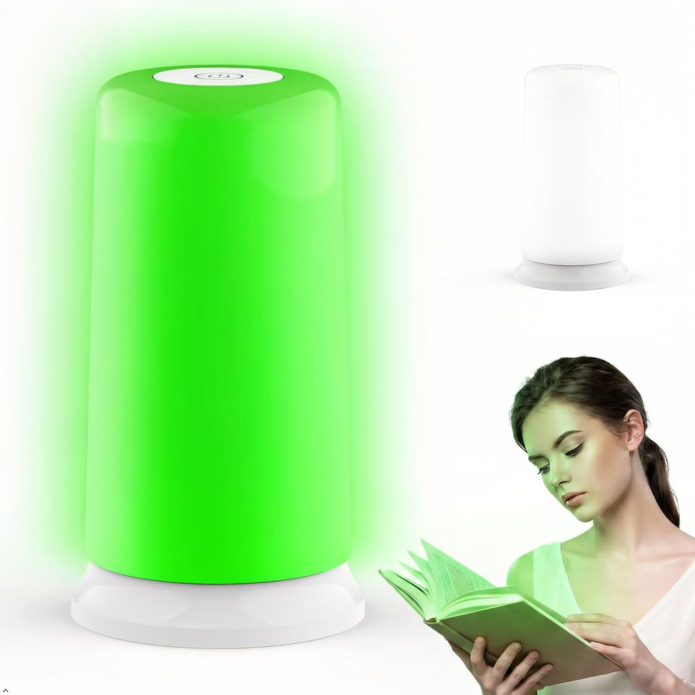 Jitesy Reading Light 520nm Green Light Therapy for Migraine, Anxiety & Headaches, Flicker-Free, Plug-in, Adjustable from Green to White Light