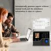 ZOCWJK Fingerprint Password Attendance Machine,Clocking in Machine for Employees Small Business with Face, Finger Scan, Office Time Card Machine Automatic Punch( view 2