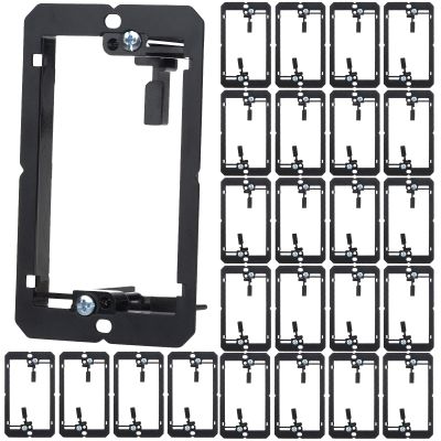 25Pack Low Voltage Mounting Bracket for Cable Management Adjustable Wall Plate Bracket for Home Theater, HDMI, Network Cables, Speaker Wires Fits Drywall, Gypsum Board, and Paneling with Pass Through