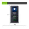 ZOCWJK Clocking in Machine for Employees Small Business ZK Multibio800-H 400 Face Fingerprint Recognition Door Access Control System TCP/IP Biometric Facial Time Attendance R(Multibio800-ic-A view 3