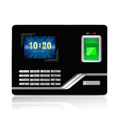 ZOCWJK Time Clock, Attendance System Fingerprint TCPIP USB Password Access Control Office Time Clock Employee Recorder Device Biometric Machine,Clocking in Machine for Employ(Standard Type-Portuguese