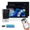 2 Wire Video Doorbell Apartment Intercom System,1080P Visual Doorbell Camera,7 Inch Monitor, Support 3 in 1 Unlock,Two-Way Audio,Monitoring,Anti-Alarm for Home Villa (1 doorbell + 2 Monitor) view 1
