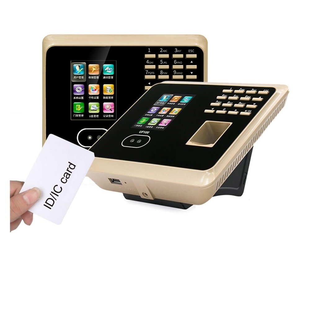 ZOCWJK Clocking in Machine for Employees Small Business UF100 Face Recognition Time Attendance Machine with Fingerprint Reader TCP/IP Time Clock Optional(1