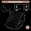 UNICRAFTALE 7 Tier Acrylic CD Display Rack CD Storage Organizer DVD Case Holder Organizer Clear CD Holder Holds up to 56 Standard CD Cases for Media Shelf Storage and Organization 14.5"x12"x11.2" view 3