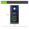 ZOCWJK Clocking in Machine for Employees Small Business Iface3 Face Recognition Time Attendance and Access Control with Fingerprint Reader TCP/IP USB Communication(Multibio800-ic-Spanish view 3