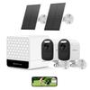 Sebikam 4MP Wireless Outdoor Security Camera System, 2 PCS 2K Solar Cameras view 1