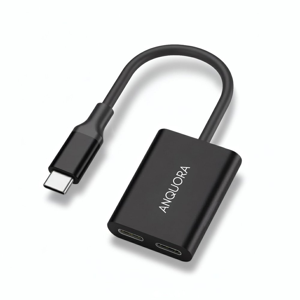 ANQUORA AR Glasses Hub, Aluminum Shell USB C to AR Glasses 4K@60Hz and Charging Up to 100W PD, Plug and Play, Compatible with Switch 1,Steam Deck, ROG Ally X, etc, Supports Rokid XREAL Viture Glasses
