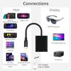 ANQUORA AR Glasses Hub, Aluminum Shell USB C to AR Glasses 4K@60Hz and Charging Up to 100W PD, Plug and Play, Compatible with Switch 1,Steam Deck, ROG Ally X, etc, Supports Rokid XREAL Viture Glasses view 3