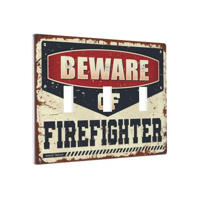 Light Switch Cover Plate Decorative Beware Of Firefighter Switch Wallplate Cover Decorative Toggle Light Switch Cover 3 Wall Outlet