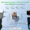 MOMAX 7-in-1 Universal Travel Adapter, 3 USB-C PD & 2 USB-A QC, 2AC, All-in-one European Travel Plug Adapter, International Power Adapter for Travel UK EU AUS JP, Travel Essentials view 2