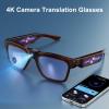 OhO sunshine 4K Bluetooth Smart Translation GlassesReal-Time AI Language Translator,256G Ultra HD Camera, Hands-Free Call, for Travel & Business view 4