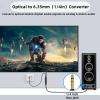192KHz DAC Optical to 6.35mm TRS Stereo Converter,Optical Audio Cable to 1/4" AUX Cable Adapter,Digital to Analog Audio Converter for HDTV DVD Set-top Boxes(O-ptical to 1/4") Aux Cable - 3FT view 2