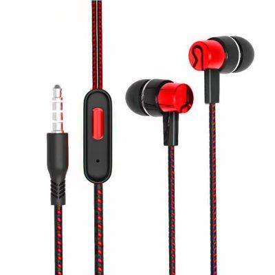 3-Pack Wired Earbuds, 3.5mm in-Ear Heavy Bass Sports Headphones with Microphone, for Running, Jogging, Gym, High-Fidelity Stereo Sound, Sweat-Proof for Active Lifestyle, 43.3in Cord