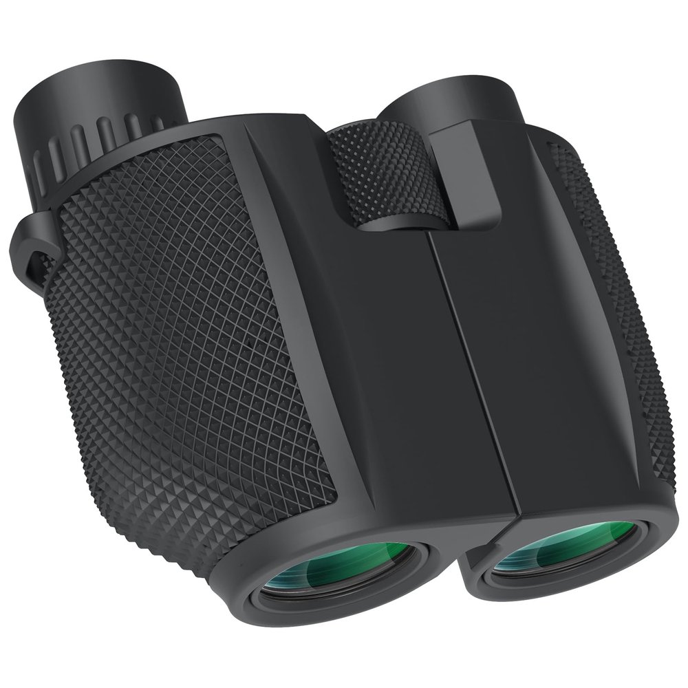 Bird Watching Binoculars for Adults Compact - 10x25 Small Binoculars for Kids Clear Low Light Vision with Large View Portable for Cruise Ship Travel Safari