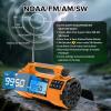 Auto NOAA Emergency Weather Radio, AM/FM/SW Solar Hand Crank Radio view 2