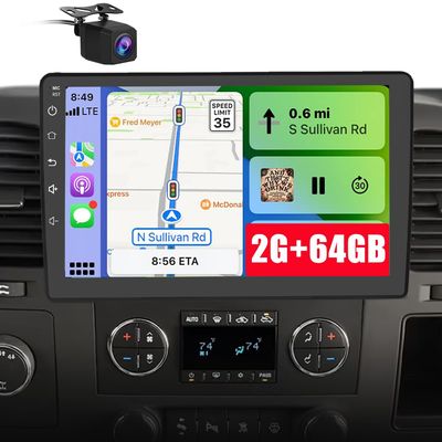 Android 13 [2G+64G] Car Radio for GMC Sierra Yukon Chevrolet Buick Chevy Silverado,10 Inch Touch Screen Stereo with GPS WiFi SWC Wireless Apple CarPlay Android Auto Backup Camera