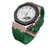 Weikon Gen 5 GMA-S2100 Stainless Steel Case Fluorine Rubber Strap Suitable for Gma s2100 Replacement Accessories (roseB Green) view 1