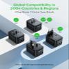 MOMAX 7-in-1 Universal Travel Adapter, GaN 45W iPhone 17 European Travel Plug Adapter, 3 USB-C PD & 2 USB-A QC,2 AC, International Power Adapter for Travel UK EU AUS JP, Travel Essentials view 2