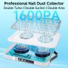 Darella Nail Dust Collector Quiet, 1600PA Professional Nail Vacuum Dust Collector Fan with Dual Turbo Suction, 10-Speed Control, 30 Disposable Filter Papers view 2