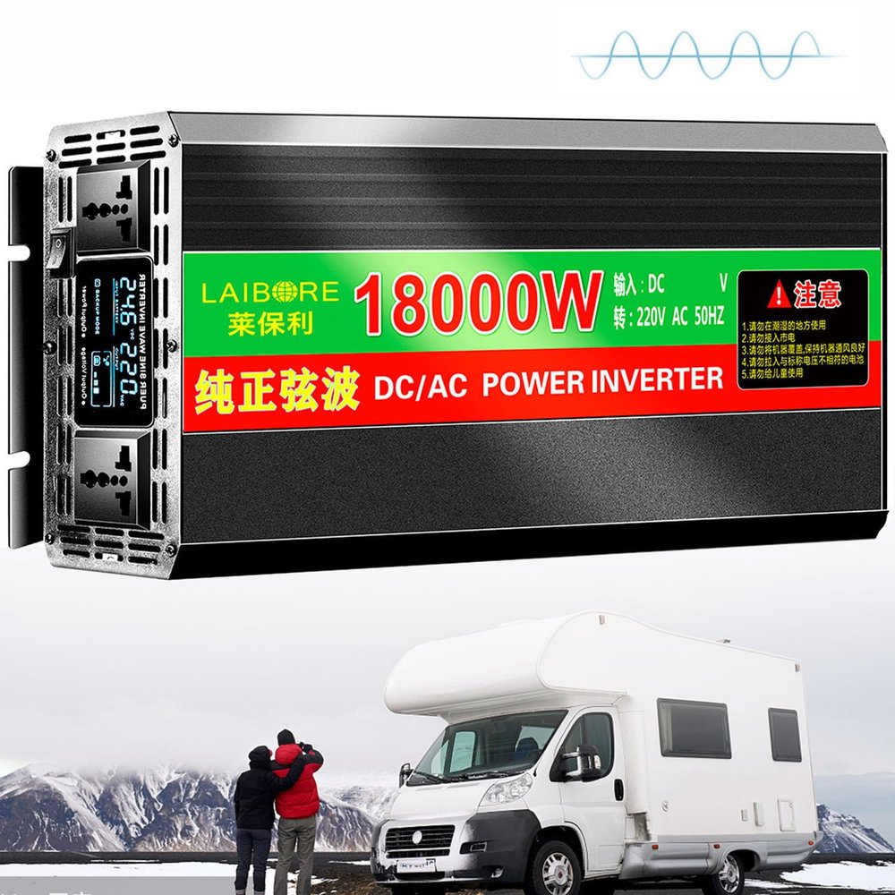 1pc Pure Sine Wave Inverter 2800W-20000W DC 12V-72V to AC 110V-240V for Solar, RV, Camping & Home Use(18000w 60Vto110V)