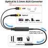 ESWN DNXB 192KHz DAC Optical to 3.5mm Female Converter,Optical Audio Cable to AUX Cable Adapter,Digital to Analog Audio Converter for HDTV DVD Set-top Boxes (Unidirectional O-ptical to AUX) view 2