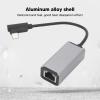 USB C to RJ45 Ethernet Adapter, 10 100Mbps Network Converter, Plug and Play, Aluminum Alloy Shell, Stable High Speed Signal for Notebooks, Phones, Tablets view 2